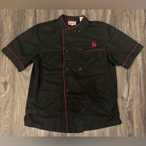 Men’s Oobe Chick-Fil-A Black/Red Chef Employee Button Coat -Size Small